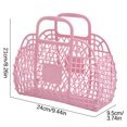 thumbnail image 3 of Plastic Storage Baskets with Handles, Shower Caddy Shelf Organizers Basket for Bathroom Hollowed Out Wash Storage Basket Bath Basket Foldable Mesh Hand Basket Clearance, 3 of 3