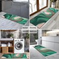 thumbnail image 2 of Green Marble Gold Wave Pattern Kitchen Rug Mat,Kitchen Runner Rugs Non Skid Washable,Decorative Kitchen Floor Mats for Kitchen,Sink,Laundry,17"X47", 2 of 5