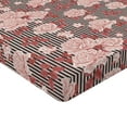 thumbnail image 4 of Ambesonne Rose Pattern Fitted Sheet, Boho Autumnal Flowers, Queen Size, Pale Pink Cinnamon Blush, 4 of 5