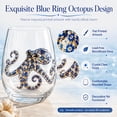 thumbnail image 6 of Fountwell Artisanal Blue Ringed Octopus Glass 12oz 2D Ocean Animal Drinkware Novelty Cocktail Glass Gift, 6 of 7