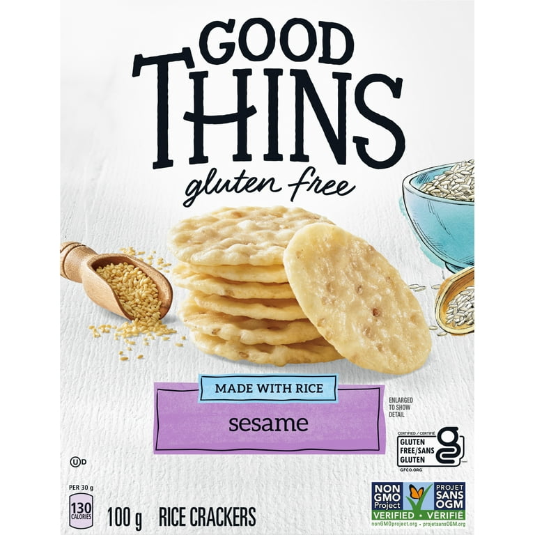 Good Thins Rice Crackers, Sea Salt & Pepper - 100 g