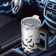 thumbnail image 6 of Halloween Bat Swarm Pattern Tumbler with Handle and Lid,40oz Double Wall Vacuum Insulated Tumbler,Cups Gift for Women and Men, 6 of 7