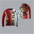 thumbnail image 5 of Jerseys de pesca unisex de cuello redondo para exteriores, de manga larga, con protección UV, para ciclismo de montaña, de secado rápido, 5 of 5