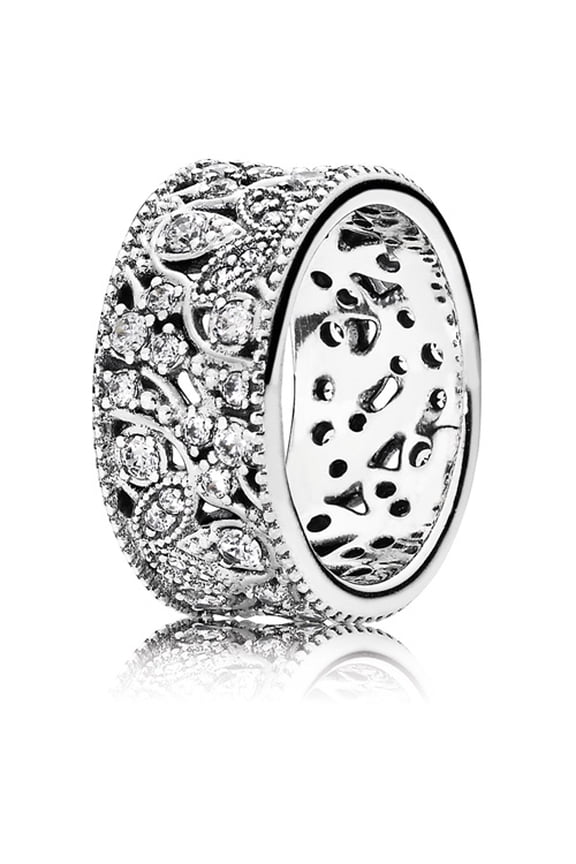 Shimmering Leaves, Clear CZ Ring sz 52 190965CZ-52