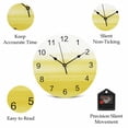 thumbnail image 5 of Wall Clock Yellow White Clocks PVC Silent Non-Ticking Battery Operated Decorative Ombre Abstract Round Clock for Home Living Room Kitchen Bedroom Office School Wall Decor 14 Inch, 5 of 9