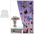 thumbnail image 5 of Butterfly Curtains Pink Sky Butterfly Fluttering Printed Decorative Home Blackout Curtains Bedroom Living Room 2 Sets 55x63in, 5 of 6