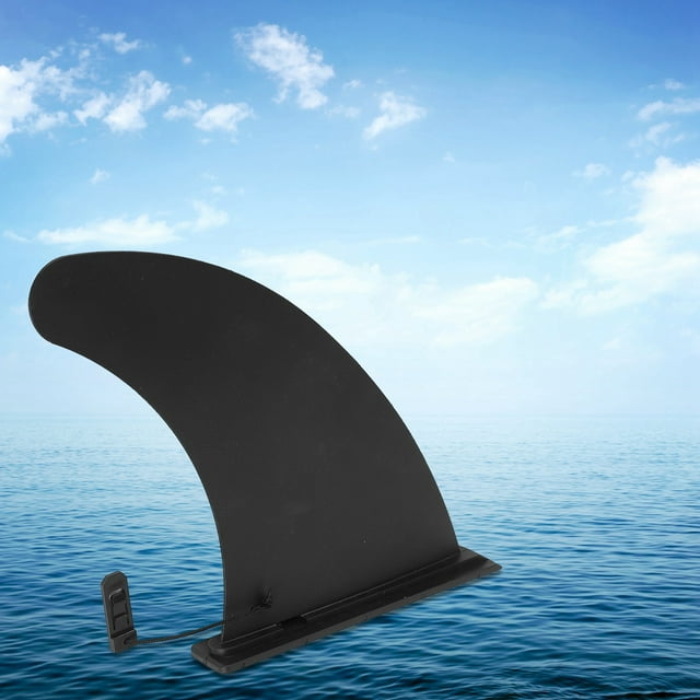 Surf Board Center Fin, Black Attachment Paddle PVC Surfboard Center Stabilizer Surfing SUP Fin 9in For Longboard For Paddleboard