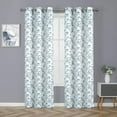 thumbnail image 3 of Kate Aurora Shabby Chic Living Blue Floral Grommet Room Darkening Curtains, 52" x 84" (2 Panels), 3 of 3