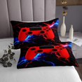 thumbnail image 3 of Erosebridal Video Gamer Coverlet Set King,Abstract Lightning Bedding Set,Teens Bedroom Decor,Ultra Soft,3 Pieces, 3 of 5