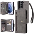 thumbnail image 1 of Case for Samsung Galaxy S21 Plus 5G Magnetic Leather Zipper Wallet Cover Card Holder, 1 of 5