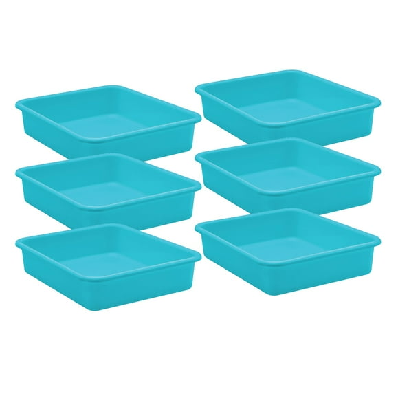 Teacher Created Resources TCR20435-6 Plastic Letter Tray, Teal - Large - Pack of 6