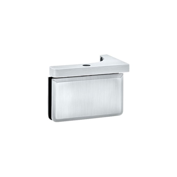 Brixwell H-PIVBGTW5-SC Montreal Glass To Wall Shower Door Pivot Hinge With Reversible "L" Bracket & 5 degree Pin Satin-Chrome