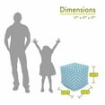 thumbnail image 6 of Majestic Home Goods Decorative Aquamarine Small Polka Dot Small Cube Ottoman, 6 of 6