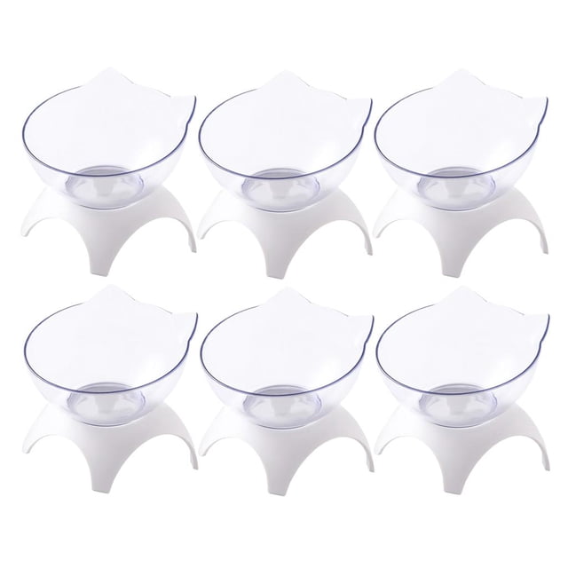 6pcs cat and dog Elevated Bowls Raised Container w/ Stand For Cats and Dogs Kitten Single Bowl Yinane Comedero elevado de jaula