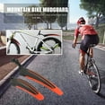 thumbnail image 4 of 2pcs Mountain Bicycle Splash Fender Guard Bike Rear Front Mudguard (Orange), 4 of 7