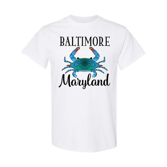 Inktastic Baltimore Maryland Vacation Blue Crab T-Shirt