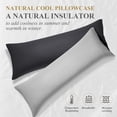 thumbnail image 3 of SORMAG Body Pillow Case Cover Bamboo Cooling Body Pillow Cover for Hot Sleepers and Night Sweats Breathable & Silky Soft Full Long Pillow Case (Black, 20x54 Inches), 3 of 9