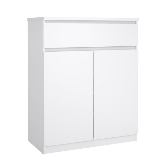 Tvilum Scottsdale 1 Drawer, 2 Door Sideboard with 4 Shelves White High Gloss
