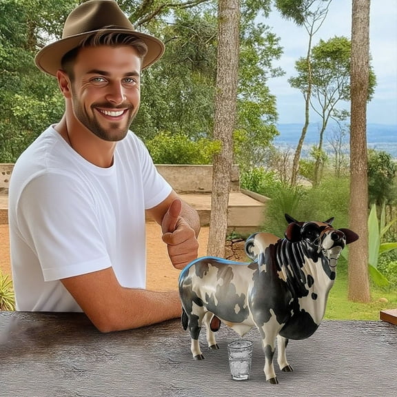 Bull Liquor Dispenser, Handcrafted Animal Shaped Dispenser, Brazilian Charm for Your Home Bar, 2l Decanter for Liquor/Scotch//(28x15cm)