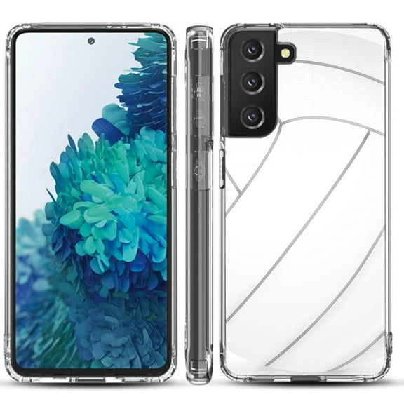 Shockproof Hybrid Bumper Phone Case for Samsung galaxy S21  5G / S21 Plus 5G, by OneToughShield ® - Volleyball