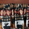 thumbnail image 4 of Estate View™ Moose Lodge Light Filtering Rod Pocket Curtain Panel Pair, 38"x84", Brown Black, 4 of 8