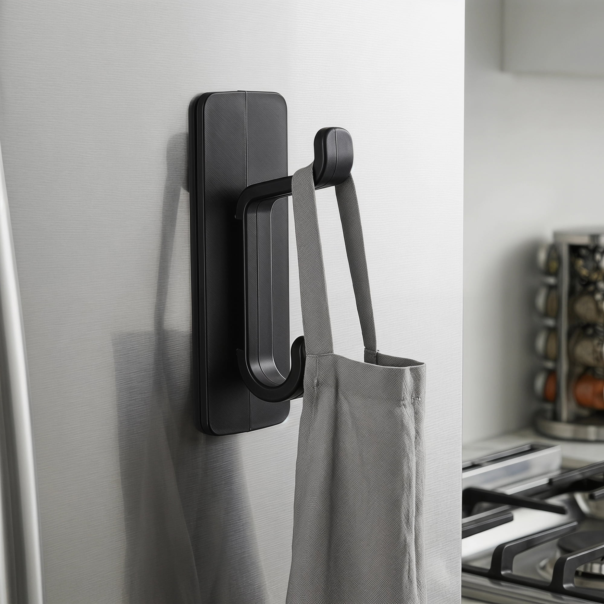 Unique Bargains 8Pcs Utility Hooks ABS Durable Wall Hooks Black