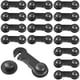 thumbnail image 1 of 16 piezas Serrure de Sécurité pour Bébé Enfant Auto-Adhesives Verrou Porte de Placard Étanchéité de Sécurité pour Armoires de Cuisine Tiroirs Fours Frigo Toilette (Noir), 1 of 5