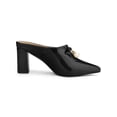 thumbnail image 3 of BLISSFUL STEP Mules à Talon Bloc pour Femmes avec Nœud en Perles Noir 9, 3 of 8