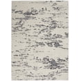 thumbnail image 3 of Nourison Textured Contemporary Modern Abstract Ivory Blue 5'3" x 7'3" Area Rug, (5' x 7'), 3 of 9
