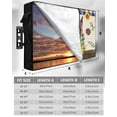 thumbnail image 2 of 4th of July Outdoor TV Cover 30 to 32 Inch Weatherproof, Independence Day Sunflower Vintage 600D Oxford TV Covers with Waterproof Zipper, Outside Flat TV Screen Protector Size 30"W x 19"H x 4.5"D, 2 of 7
