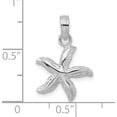 thumbnail image 4 of Sterling Silver Polished/Textured Small Starfish Pendant(Length 20.78) - Jbsp, 4 of 5