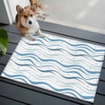 thumbnail image 3 of Blue Stripes Entryway Rug 2'x3'&nbsp; Non Slip Front Door Mats, Modern Gradient Abstract Ocean Waves Lines Entrance Rugs Indoor Outdoor Carpet, Washable Floor Mats Small Area Rug for Bedroom Kitchen, 3 of 8