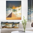 thumbnail image 1 of Egyptian Pyramid under Cloudy Skies - Modern Landscape Canvas Art, 1 of 3