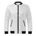 thumbnail image 6 of Mens Jacket Casual Long Sleeve Qulited Jackets with Zipper Pockets Solid Color Zip Up Coats, White, 3XL, 6 of 7