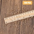 thumbnail image 3 of 200pcs 4mm Gold Alloy Spacer Beads Smooth Round Beads Loose Ball Beads Small Beads with Hole for DIY Earring Necklace Bracelet Making Hole:1.4mm, 3 of 5