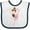 White and Navy, variant on Inktastic Ballet Dancer for Little Girls Girls Baby Bib