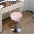 thumbnail image 5 of Adjustable Pink Vanity Stool, Swivel Vanity Chair for Makeup Room, Small Stool Chair for Vanity Bathroom Living Room, Round Ottoman Makeup Chair, PU Leather, 5 of 15