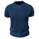 thumbnail image 4 of pstuiky camisetas de hombre, Camiseta deportiva informal de punto de color liso a la moda para hombre, manga corta, cuello redondo camisetas de hombre m, 4 of 6