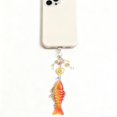 thumbnail image 2 of Antique Style Phone Lanyard Fish And Star Decoration Beaded Keyring Pendant, 2 of 9