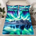 thumbnail image 2 of Homewish Gradient Aurora 4 Pieces Queen Sheet Sets for Female Men Adults,Nature Theme Ultra Soft Flat Sheet,Abstract Ombre Queen Fitted Sheet,Lightweight Room Decor, 2 of 7