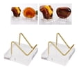 thumbnail image 1 of 2 x base de soporte acrílico para soporte de exhibición de esfera mineral con transparente para roca mineral, coral, rocas pintadas, para el Macarena Soporte de soporte de pantalla mineral, 1 of 8