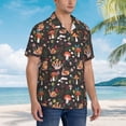 thumbnail image 3 of Pofeuu Mushroom Snail Print Hawaiian Shirt for Men Sleeves Casual Button Down Summer Beach Dress Shirts T-Shirts,X-Large, 3 of 7