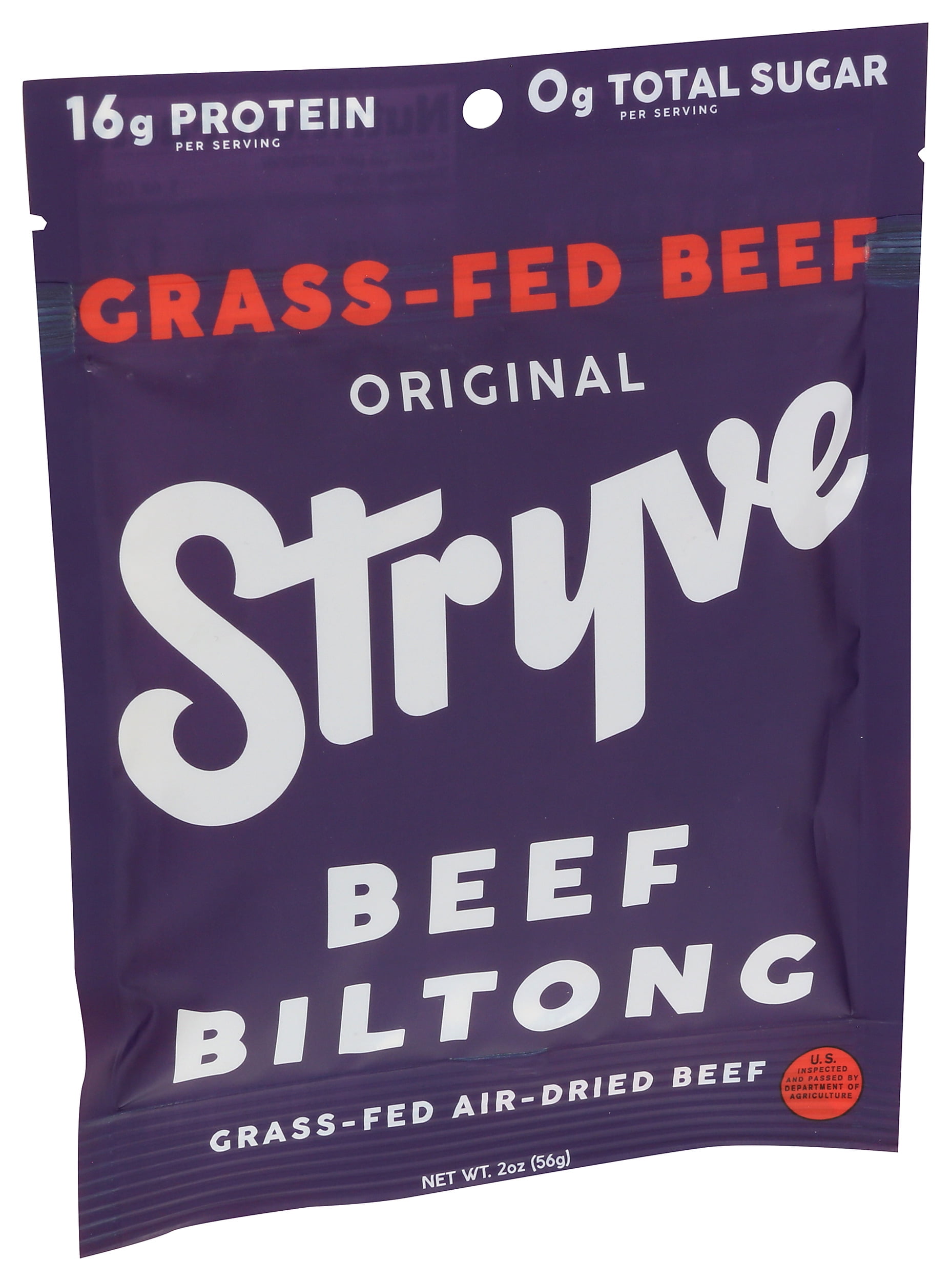 Pack of 12, Stryve Protein Snacks Original Beef Biltong, 2 oz