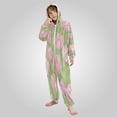 thumbnail image 5 of RMDQTR Ultra-Soft Crystal Velvet One-Piece Pajamas/Loungewear Blush Tulip Meadow, 5 of 8