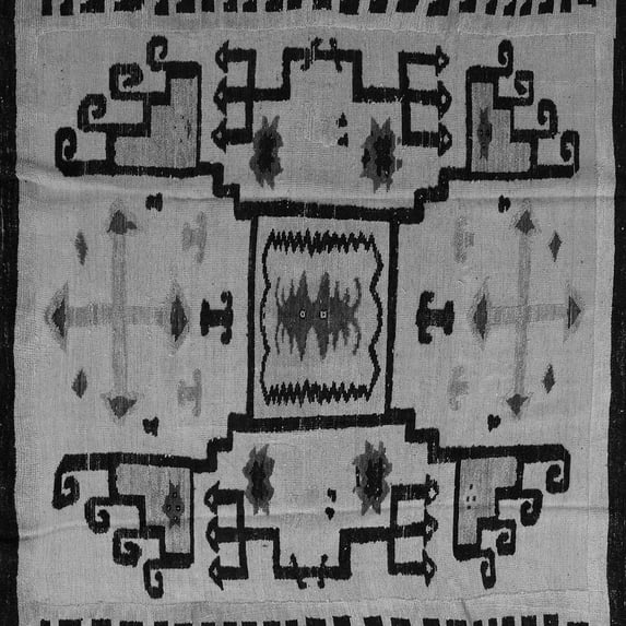 Ahgly Company Indoor Square Abstract Gray Modern Area Rugs, 7' Square