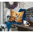 thumbnail image 2 of Corgi Fall Fabric Decorative Pillow 18 in x 18 in, 2 of 5