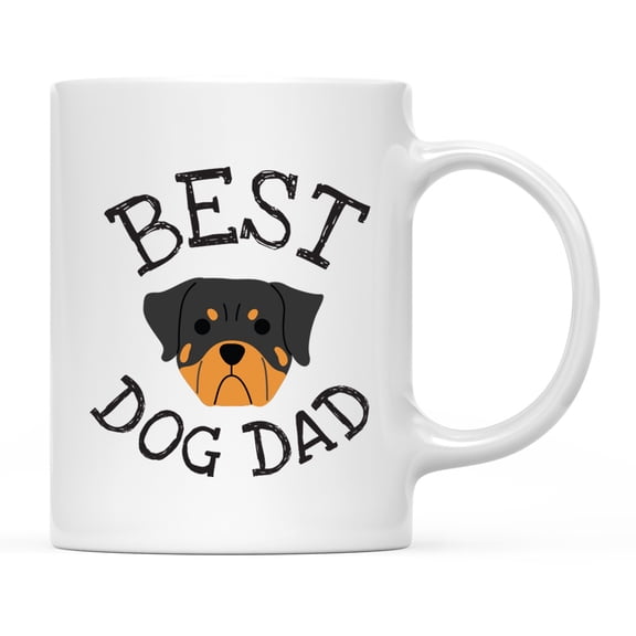 Koyal Wholesale Best Dog Dad Ceramic Coffee Mug, Rottweiler