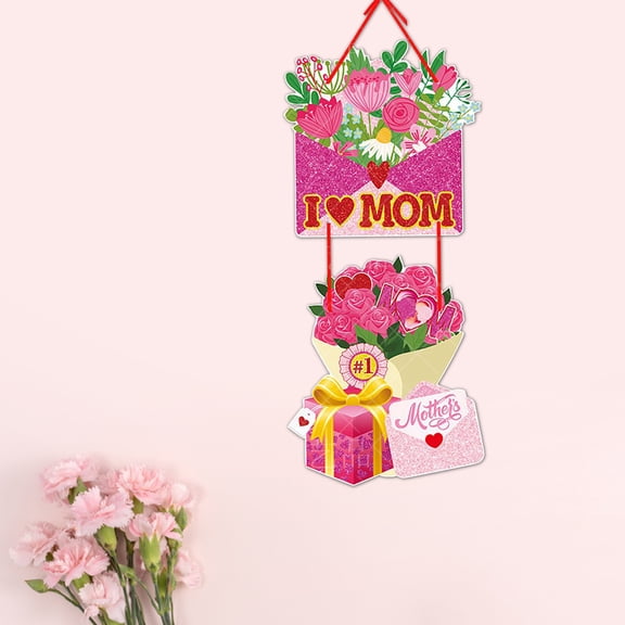 CY5O5ee Happy Mothers Day Banner Mother'S Day Hanging Ornaments Party Porch Sign Door Banner for Indoor Outdoor Door Birthday Party Supplies