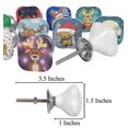 thumbnail image 3 of IBA Indianbeautifulart Multicolor Reindeer Christmas Ceramic Drawer Door Knobs Square Cabinet Furniture Knobs Handle Pull, 3 of 3