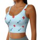 thumbnail image 2 of Fotbe Syringe And Red Cross Sujetador Deportivo Largo sin Aros para Mujer con Almohadillas y Soporte Medio, Transpirable y Absorbente, Camiseta Tipo Chaleco o Tank Top-Small, 2 of 8